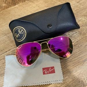 Ray Ban Polarized Aviator Flash Lenses